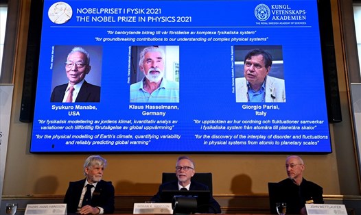 Nobel Vật lý 2021 được công bố ngày 5.10. Ảnh: AFP