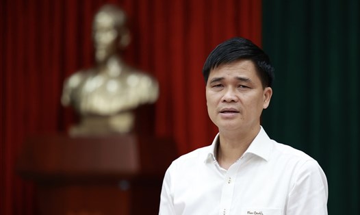 Ông Ngọ Duy Hiểu - Phó Chủ tịch Tổng Liên đoàn Lao động Việt Nam - phát biểu tại buổi làm việc. Ảnh: Hải Nguyễn