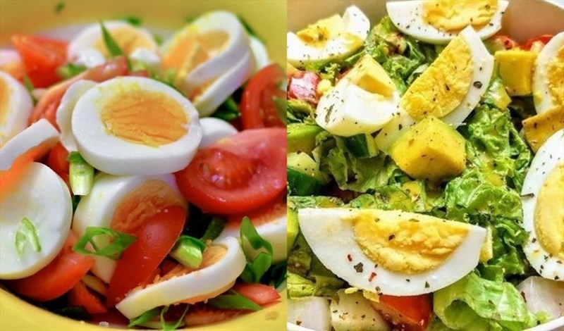 Những thành phần chính trong salad giảm cân với trứng?
