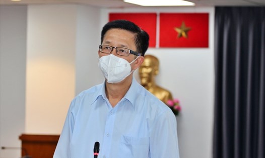 Ông Phạm Đức Hải - Phó Trưởng ban chỉ đạo phòng chống dịch COVID-19 TPHCM - thông tin tại họp báo ngày 11.10. Ảnh: Thành Nhân