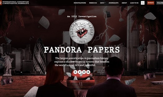 Hồ sơ Pandora là vụ rò rỉ thông tin mới nhất, thuộc hàng lớn nhất, liên quan tới hoạt động che giấu tài sản của các nhân vật quyền lực trên thế giới.  Nguồn ảnh: Website ICJI.org