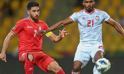 Tuyển Iran (áo đỏ) tiếp tục dẫn đầu bảng A vòng loại World Cup 2022 khu vực Châu Á. Ảnh: AFC