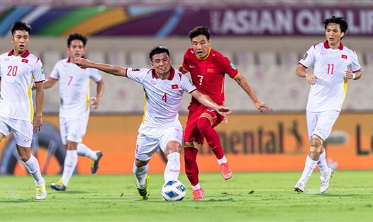 Đội tuyển Việt Nam đã không thể bảo toàn kết quả hoà vào những phút cuối cùng của thời gian bù giờ hiệp 2. Ảnh: VFF
