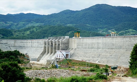 Cụm Công trình hồ chứa Sông Cái đã hoàn thành 98% khối lượng. Ảnh: Huỳnh Hải.