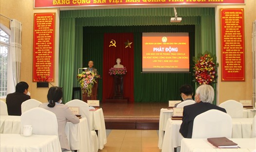 LĐLĐ tỉnh Lâm Đồng phát động Giải Báo chí về phong trào công nhân và hoạt động Công đoàn. Ảnh: Hồng Ngọc