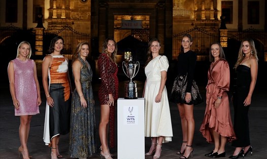 8 tay vợt hàng đầu của nội dung đơn nữ tại WTA Finals 2021. Ảnh: WTAtennis