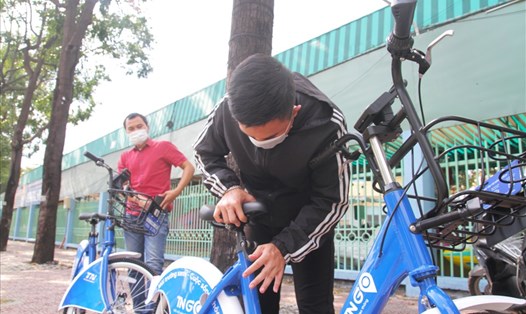 Loại xe đạp sẽ được triển khai thí điểm cho thuê ở TPHCM. Ảnh: Minh Quân