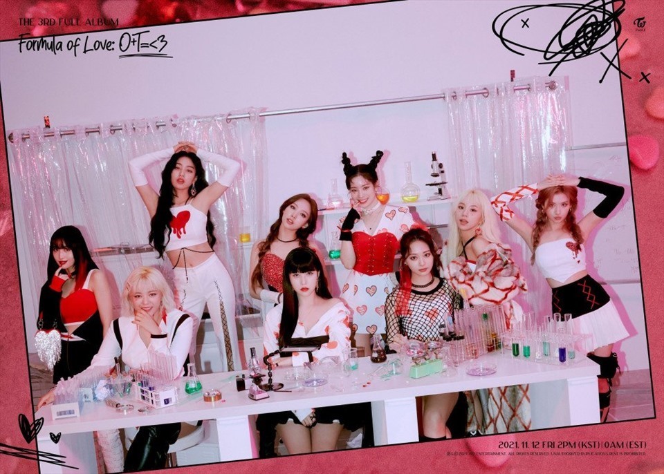 Full album “Formula of Love: O+T=<3" của TWICE đang được chờ đợi. Ảnh: Poster JYP.