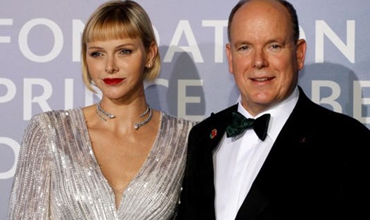 Công nương Charlene của Monaco và Hoàng thân Albert. Ảnh: AFP