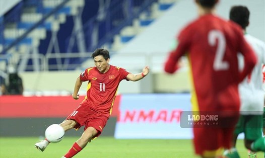 Tiền vệ Tuấn Anh sẽ trở lại trong màu áo đội tuyển Việt Nam. Ảnh: Trung Thu