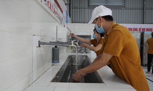 Công tác an toàn vệ sinh lao động được các doanh nghiệp ở Long An quan tâm thực hiện. Ảnh: H.N