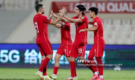 Tuyển Trung Quốc còn rất ít cơ hội vượt qua vòng loại World Cup 2022. Ảnh: AFP