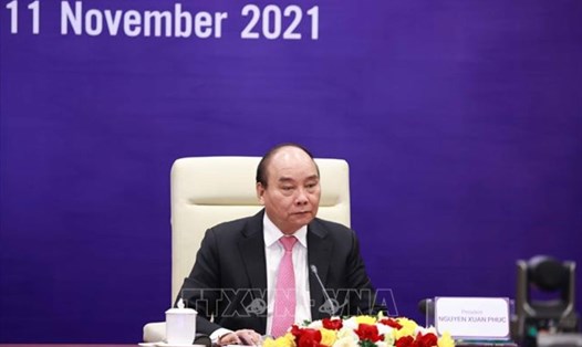 Chủ tịch nước Nguyễn Xuân Phúc dự Đối thoại thường niên giữa các nhà lãnh đạo APEC và ABAC. Ảnh: TTXVN