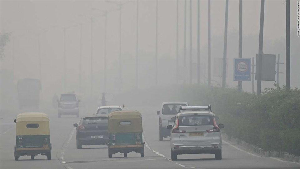 Ô nhiễm không khí ở New Delhi, Ấn Độ. Ảnh: AFP