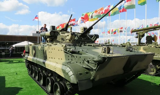 Phiên bản BMP-3 mới với mô-đun chiến đấu Berezhok. Ảnh: Sputnik