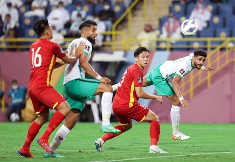 Tuyển Việt Nam nhận thất bại trước Saudi Arabia ở lượt đi. Ảnh SAFF Tuyển Việt Nam nhận thất bại trước Saudi Arabia ở lượt đi. Ảnh SAFF