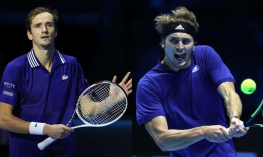 Chiến thắng sẽ mang vé vào bán kết ATP Finals 2021 cho Daniil Medvedev hoặc Alexander Zverev. Ảnh: Firstsportz