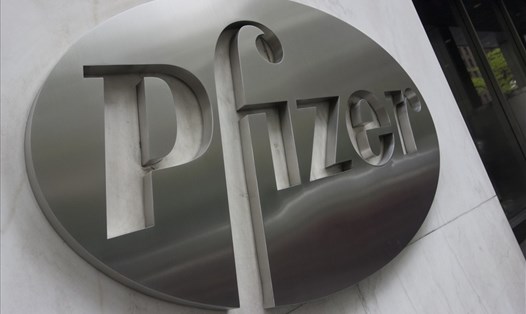 Logo Pfizer. Ảnh: AFP