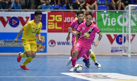 Màn so tài được chờ đợi ở lượt về lượt trận thứ 2 giải futsal vô đich quốc gia 2021 giữa Sahako và Zetbit Sài Gòn tạm hoãn. Ảnh: VFF