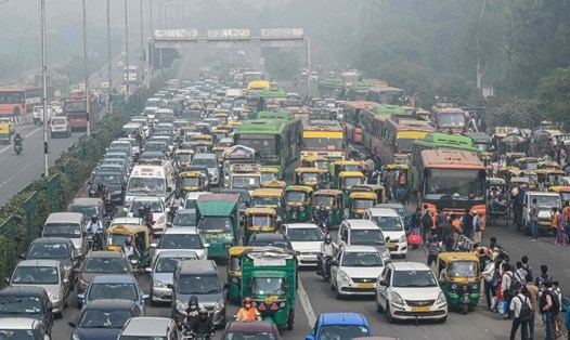 Ô nhiễm không khí tại New Delhi, Ấn Độ. Ảnh: AFP