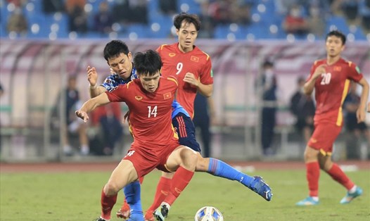 Tuyển Việt Nam tại vòng loại thứ 3 World Cup 2022. Ảnh: Hoài Thu