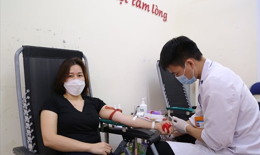 Điểm hiến máu cố định góp phần giúp cải thiện tình trạng hiến máu. Ảnh: Công Thắng