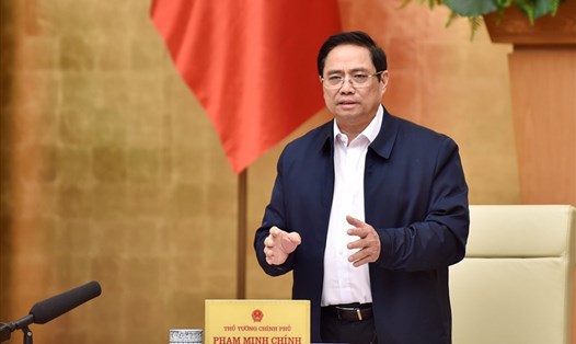 Thủ tướng Phạm Minh Chính yêu cầu các bộ trưởng, thủ trưởng cơ quan ngang bộ phải trực tiếp chỉ đạo công tác xây dựng và hoàn thiện thể chế. Ảnh: Nhật Bắc