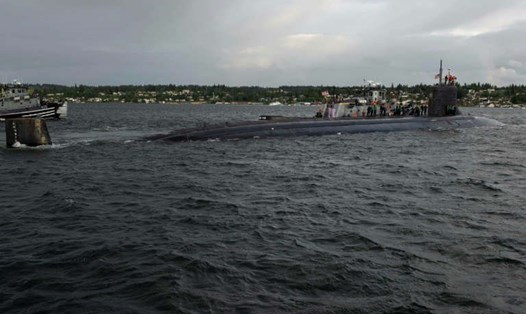Tàu ngầm hạt nhân USS Connecticut của Hải quân Mỹ va vào núi ngầm ở Biển Đông ngày 2.10, báo cáo điều tra kết luận. Ảnh: AFP