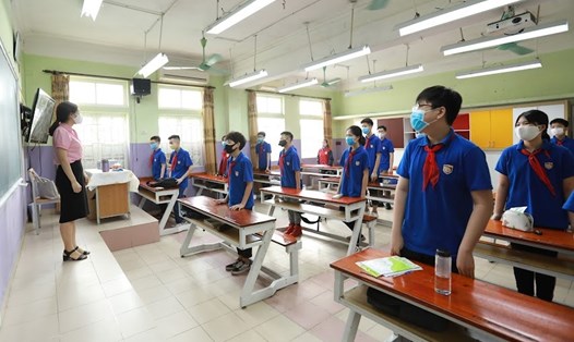 Cập nhật 22 tỉnh thành học sinh đến trường học trực tiếp 100%. Ảnh: Hải Nguyễn