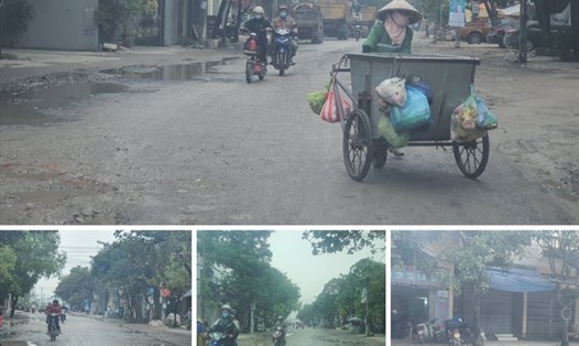 Vướng mắc trong công tác GPMB khiến tiến độ thi công gần 3km đường tỉnh ĐT.454 qua TP.Thái Bình bị chậm, khiến việc đi lại của người dân gặp rất nhiều khó khăn. Ảnh: T.D