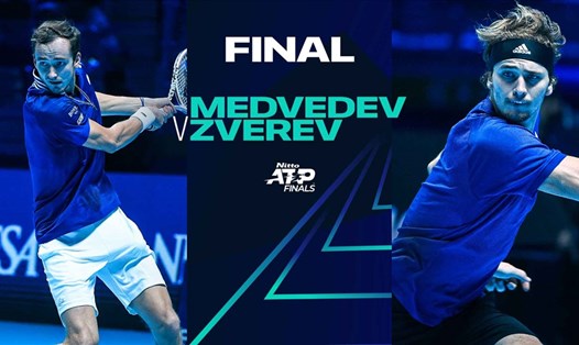 5 ngày sau khi đối đầu tại vòng bảng, Daniil Medvedev và Alexander Zverev sẽ gặp lại nhau tại chung kết Nitto ATP Finals 2021. Ảnh: ATP Tour