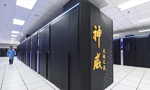 Siêu máy tính "Sunway TaihuLight" của Trung Quốc tại Trung tâm Siêu máy tính Quốc gia Trung Quốc ở Vô Tích. Ảnh: Xinhua