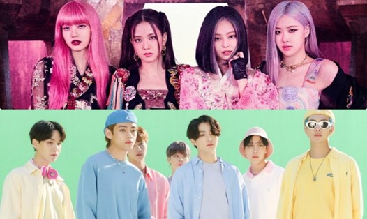 Blackpink và BTS góp mặt trong top các ngôi sao có doanh thu quảng cáo khủng nhất năm 2021. Ảnh: Xinhua.