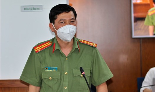 Thượng tá Lê Mạnh Hà - Phó Trưởng phòng Tham mưu Công an TPHCM. Ảnh: Thành Nhân