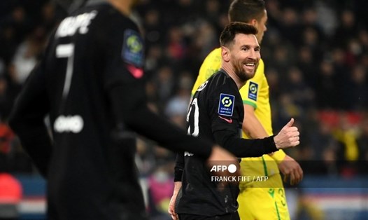 Lionel Messi đã "mở tài khoản" tại Ligue 1 và đó là tin vui để PSG hướng đến mục tiêu giành 3 điểm trước Man City. Ảnh: AFP