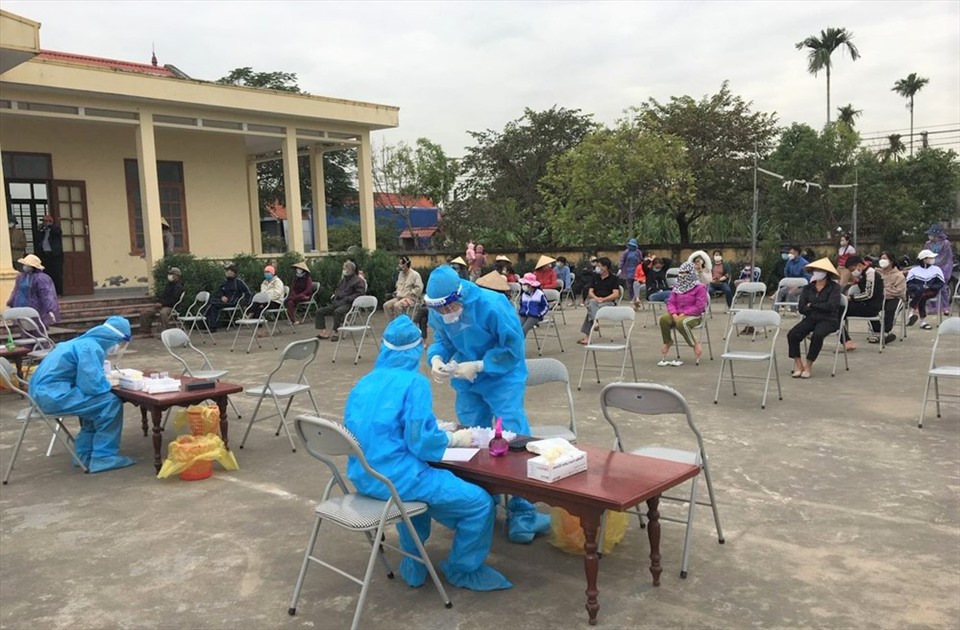 Hải Phòng phong toả tạm thời xã Toàn Thắng (Tiên Lãng) liên quan đến ổ dịch công ty may mặc. Ảnh: Cổng TTĐT Hải Phòng