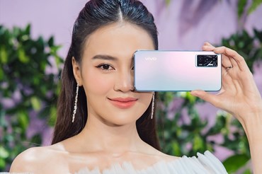 Nữ diễn viên Ninh Dương Lan Ngọc làm đại sứ của mẫu smartphone vivo V23e tại Việt Nam. Ảnh: DNCC.