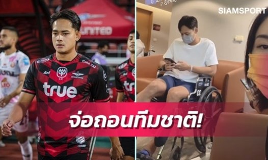 Peerapat Notchaiya không thể cùng tuyển Thái Lan tham dự AFF Cup 2020. Ảnh: Siam Sport