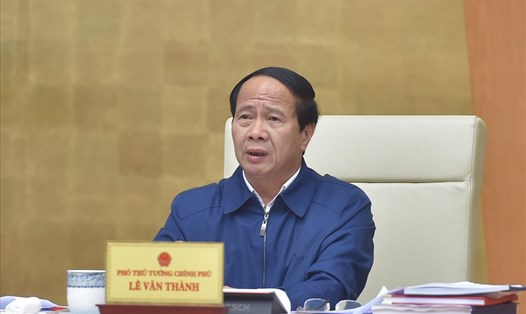 Phó Thủ tướng Chính phủ Lê Văn Thành chủ trì cuộc họp. Ảnh Đức Tuân