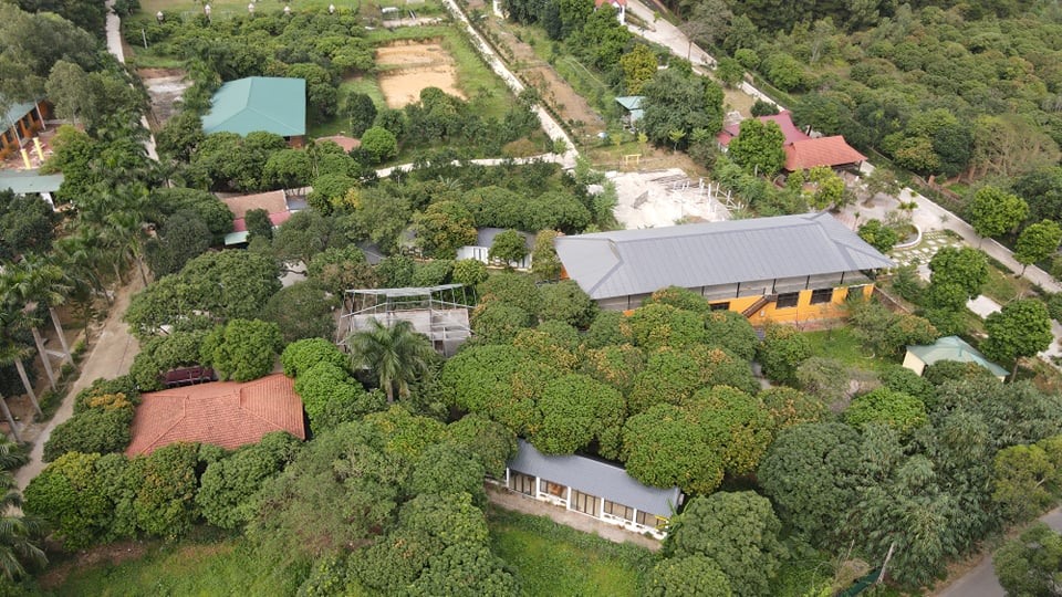 Nhiều công trình trái phép mọc lên trên đất rừng Sóc Sơn (Hà Nội) mà chưa được xử lý triệt để. Ảnh: Lâm Nguyên