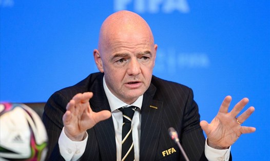 Chủ tịch FIFA, Gianni Infantino quyết tâm tổ chức World Cup 2 năm/lần, thay vì 4 năm/lần như hiện tại. Ảnh: AFP