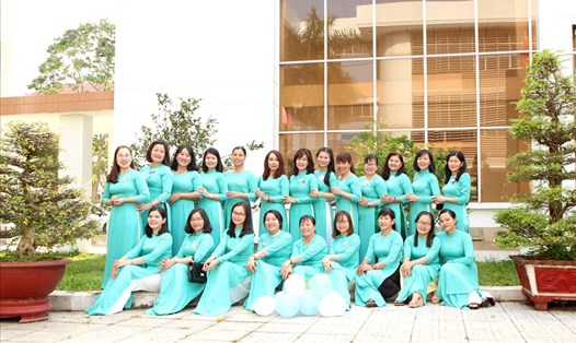 Tập thể nữ đạt giải nhất CĐCS Trường Chính trị tỉnh Tây Ninh. Ảnh: BTC cung cấp