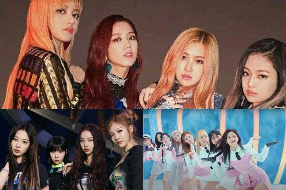 Ba nhóm nữ Kpop - BlackPink, aespa, TWICE. Ảnh: Xinhua, MV Ba nhóm nữ Kpop - BlackPink, aespa, TWICE. Ảnh: Xinhua, MV