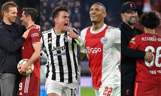 Bayern Munich, Juventus, Ajax Amsterdam và Liverpool là 4 đội đã giành vé vào vòng 1/8 Champions League 2021-22. Ảnh: UEFA