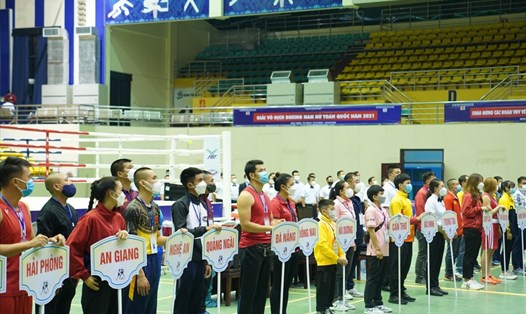 Giải boxing vô địch quốc gia 2021 tại Bắc Ninh là màn sát hạch quan trọng về lực lượng lẫn công tác tổ chức, để hướng đến SEA Games 31. Ảnh: Trung Nam