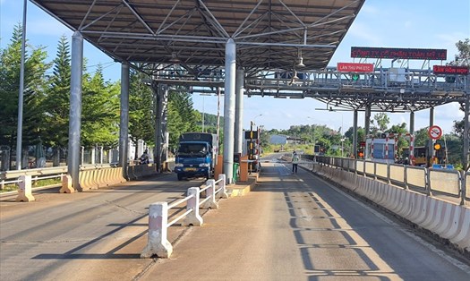 Trạm thu phí VETC Toàn Mỹ 14 nằm trên Quốc lộ 14 đoạn qua huyện Đắk Mil (tỉnh Đắk Nông). Ảnh: TT