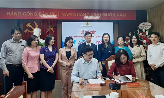 Công đoàn Giáo dục Việt Nam kí kết hợp tác vì lợi ích đoàn viên với nhiều doanh nghiệp. Ảnh Anh Thư.