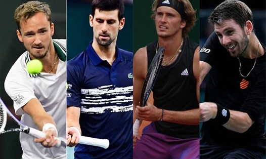 4 suất lọt vào bán kết Rolex Paris Masters 2021 đã điền tên Daniil Medvedev, Novak Djokovic, Alexander Zverev và Hubert Hurkacz. Ảnh: ATPTour