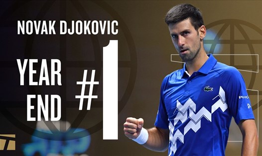 Novak Djokovic kết thúc năm 2021 với vị trí số 1 thế giới và cũng là lần thứ bảy anh làm được điều đó. Ảnh: Tennis