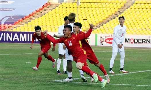 Ước mơ góp mặt ở đội tuyển Việt Nam của cầu thủ thuộc biên chế U23 Việt Nam Hồ Thanh Minh đã thành hiện thực. Ảnh: VFF